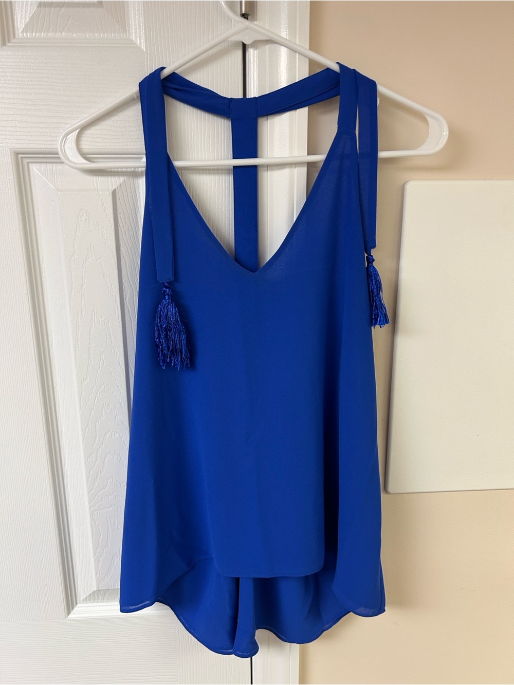 Pants Store Royal Blue Tank Top Tassles